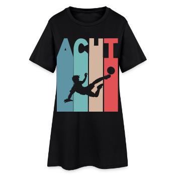8 Jahre Kinder 8. Geburtstag Fußball - Frauen T-Shirt-Kleid - Schwarz - Vorne
