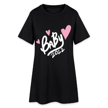 Bébé 2022 - Nouveau-né 2022 - Robe T-shirt Femme - noir - Devant