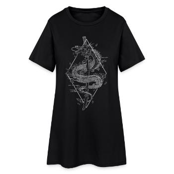 Épée Katana Dragon Japonais Kanji Japonais - Robe T-shirt Femme - noir - Devant
