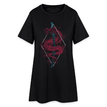 Épée dragon japonaise Katana Kanji Japonais - Robe T-shirt Femme - noir - Devant