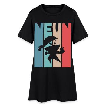 9 Jahre Ninja 9. Geburtstag - Frauen T-Shirt-Kleid - Schwarz - Vorne
