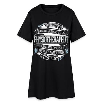 Physiotherapeut - Frauen T-Shirt-Kleid - Schwarz - Vorne
