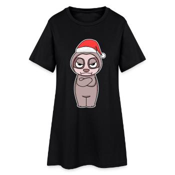 Sloth Christmas - Women’s T-Shirt Dress - black - Front