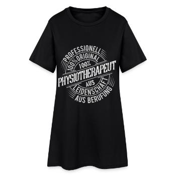 Physiotherapeut - Frauen T-Shirt-Kleid - Schwarz - Vorne