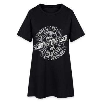 Schornsteinfeger - Frauen T-Shirt-Kleid - Schwarz - Vorne