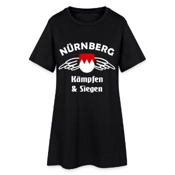 Nürnberg Fans - Frauen T-Shirt-Kleid - Schwarz - Vorne