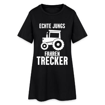 Traktor Trecker Spruch - Frauen T-Shirt-Kleid - Schwarz - Vorne