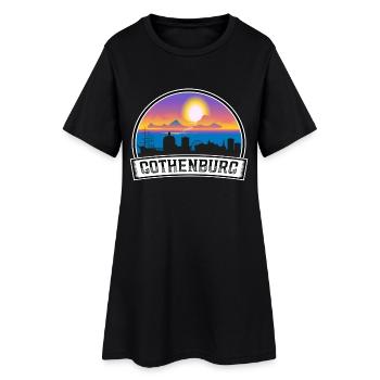 Göteborg Suède Skyline Vintage Sunset Travel So - Robe T-shirt Femme - noir - Devant