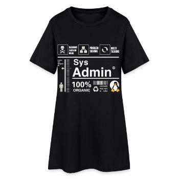 Sys Admin Penguin Computer Nerd pc Board cpu inh - Women’s T-Shirt Dress - black - Front
