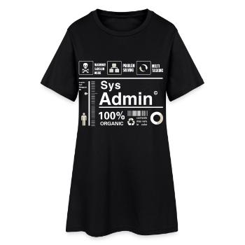 sys admin Content Irony Humor Computer Nerd pc cor - Women’s T-Shirt Dress - black - Front