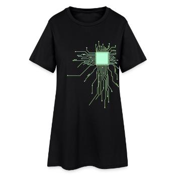conseil d’administration core cpu ordinateur nerd pc humour geek code - Robe T-shirt Femme - noir - Devant
