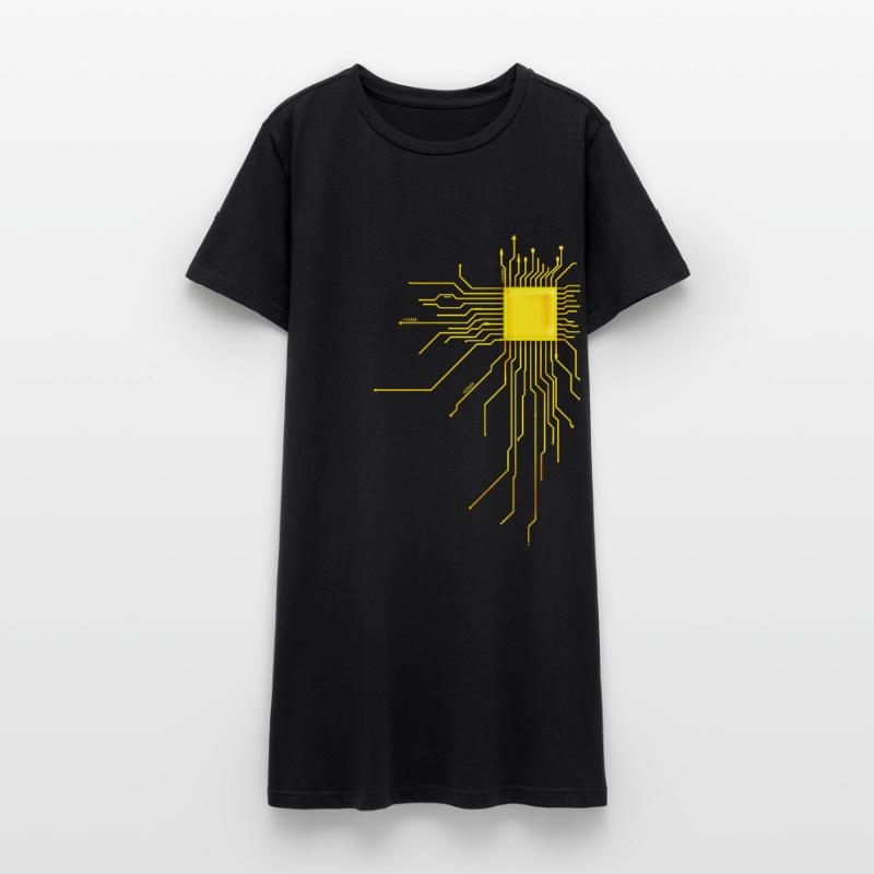 platine Core cpu Computer Nerd Programmeur admin Robe T-shirt Femme