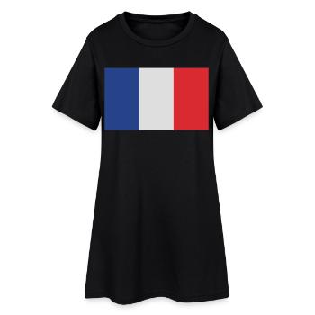 France - Robe T-shirt Femme - noir - Devant