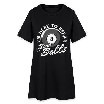 Citation de billard Je suis là pour casser vos balles - Robe T-shirt Femme - noir - Devant