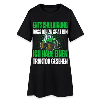 Traktor Landwirt Landwirtschaft - Frauen T-Shirt-Kleid - Schwarz - Vorne
