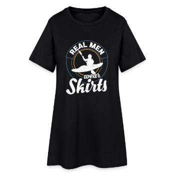 Kayak Citation Kayak de rivière Les vrais hommes portent des jupes - Robe T-shirt Femme - noir - Devant