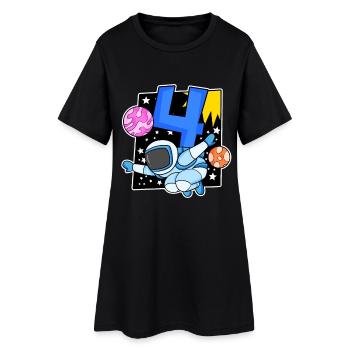 4 Geburtstag Junge - 4 Jahre alt - Ich bin 4 - Frauen T-Shirt-Kleid - Schwarz - Vorne