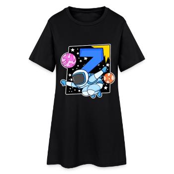 7 birthday boy - 7 years old - I am 7 - Women’s T-Shirt Dress - black - Front
