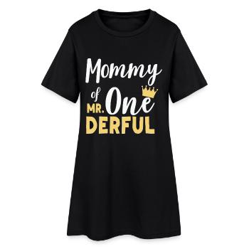 Mama von Herrn Onederful 1. Geburtstag - Frauen T-Shirt-Kleid - Schwarz - Vorne
