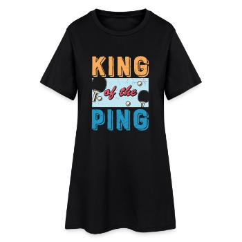Tennis de table Roi du Ping Pong - Robe T-shirt Femme - noir - Devant