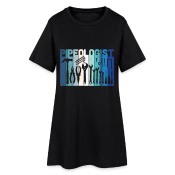 Outils de plombier pipeologiste - Robe T-shirt Femme - noir - Devant