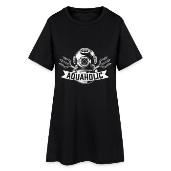 Citation plongée sous-marine Plongée sous-marine Aquaholic - Robe T-shirt Femme - noir - Devant