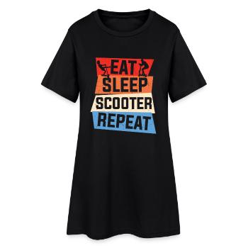 Scooter Citation Manger Dormir Scooter Répéter - Robe T-shirt Femme - noir - Devant