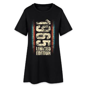 1965 Année de naissance Année de construction Naissance Anniversaire - Robe T-shirt Femme - noir - Devant