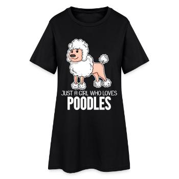 Poodle Dog - Women’s T-Shirt Dress - black - Front