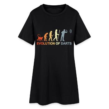 Évolution des fléchettes vintage - Robe T-shirt Femme - noir - Devant
