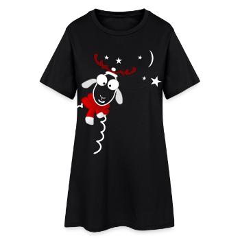 Noël - Robe T-shirt Femme - noir - Devant