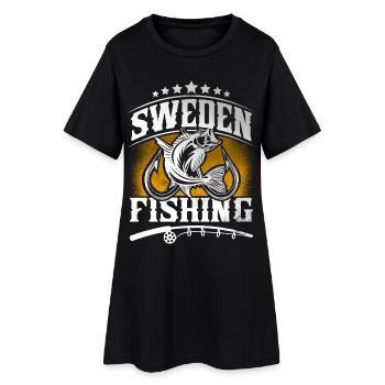 Suède Pêcheur pêcheur - Robe T-shirt Femme - noir - Devant