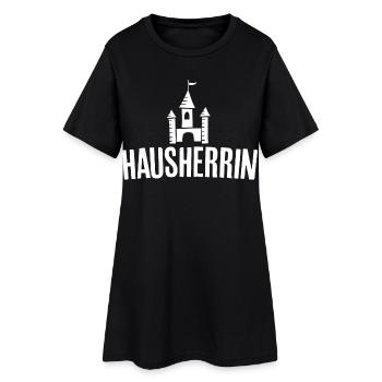 Hausherrin für Hausbesitzer Hausbau Bauherrin - Frauen T-Shirt-Kleid - Schwarz - Vorne