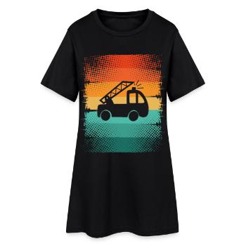 Fire brigade - Women’s T-Shirt Dress - black - Front