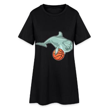 Dolphin Basketteur Basketteur - Robe T-shirt Femme - noir - Devant