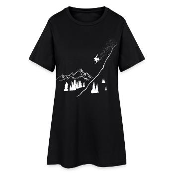 Snowboarders, Winter sports, Mountains, Snowboard, Snow - Women’s T-Shirt Dress - black - Front