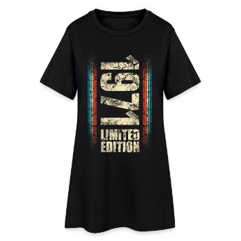 1971 Année de naissance Année de construction Naissance Anniversaire - Robe T-shirt Femme - noir - Devant
