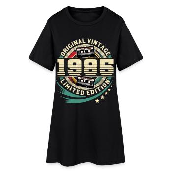 1985 Année de naissance Millésime Année de construction Anniversaire - Robe T-shirt Femme - noir - Devant