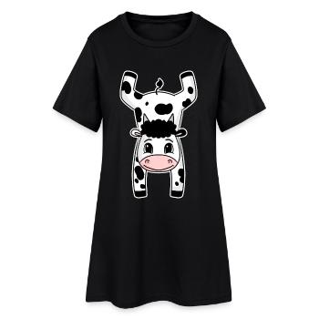 Gymnastics Sport Handstand Cow - Women’s T-Shirt Dress - black - Front