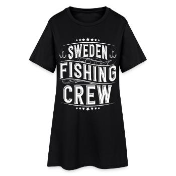 Équipe d’équipage de pêche de pêcheur de Suède - Robe T-shirt Femme - noir - Devant