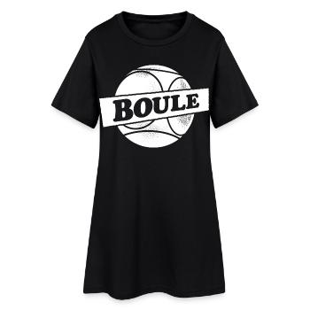 Petanque Boule Ball Outfit pour Bouler Boule - Robe T-shirt Femme - noir - Devant