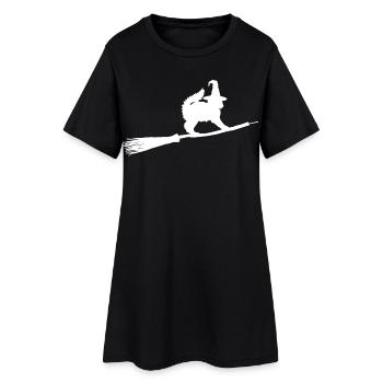 Cat Witch - Women’s T-Shirt Dress - black - Front