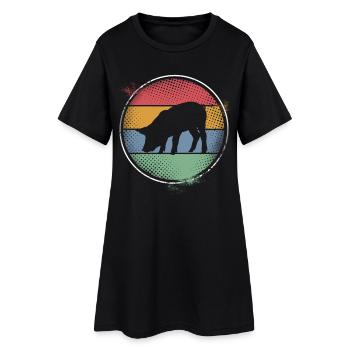 Cochon - Robe T-shirt Femme - noir - Devant