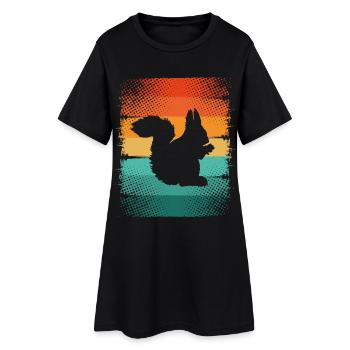 Écureuil - Robe T-shirt Femme - noir - Devant