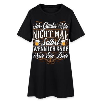 Lustiger Bier Spruch - Frauen T-Shirt-Kleid - Schwarz - Vorne