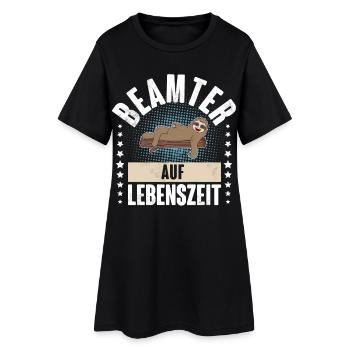 Beamter auf Lebenszeit - Frauen T-Shirt-Kleid - Schwarz - Vorne