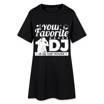 DJ préféré - Robe T-shirt Femme - noir - Devant