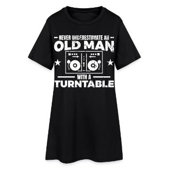 Père DJ - Robe T-shirt Femme - noir - Devant