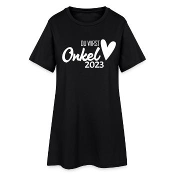Onkel 2023 - Onkel werden - Frauen T-Shirt-Kleid - Schwarz - Vorne