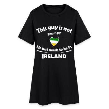 Vacances en Irlande - Robe T-shirt Femme - noir - Devant